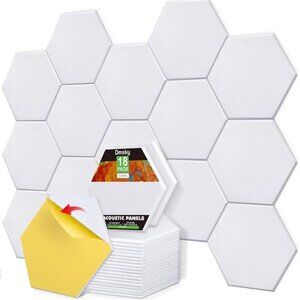 New 18 Pack Self-adhesive Acoustic Panels Soundproof Wall Panels 12"X10"X 0.4"